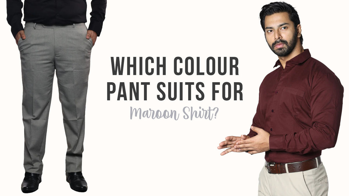 Dark Grey Pant Matching Shirt | Grey pants, Light blue shirts, Burgundy  shirt